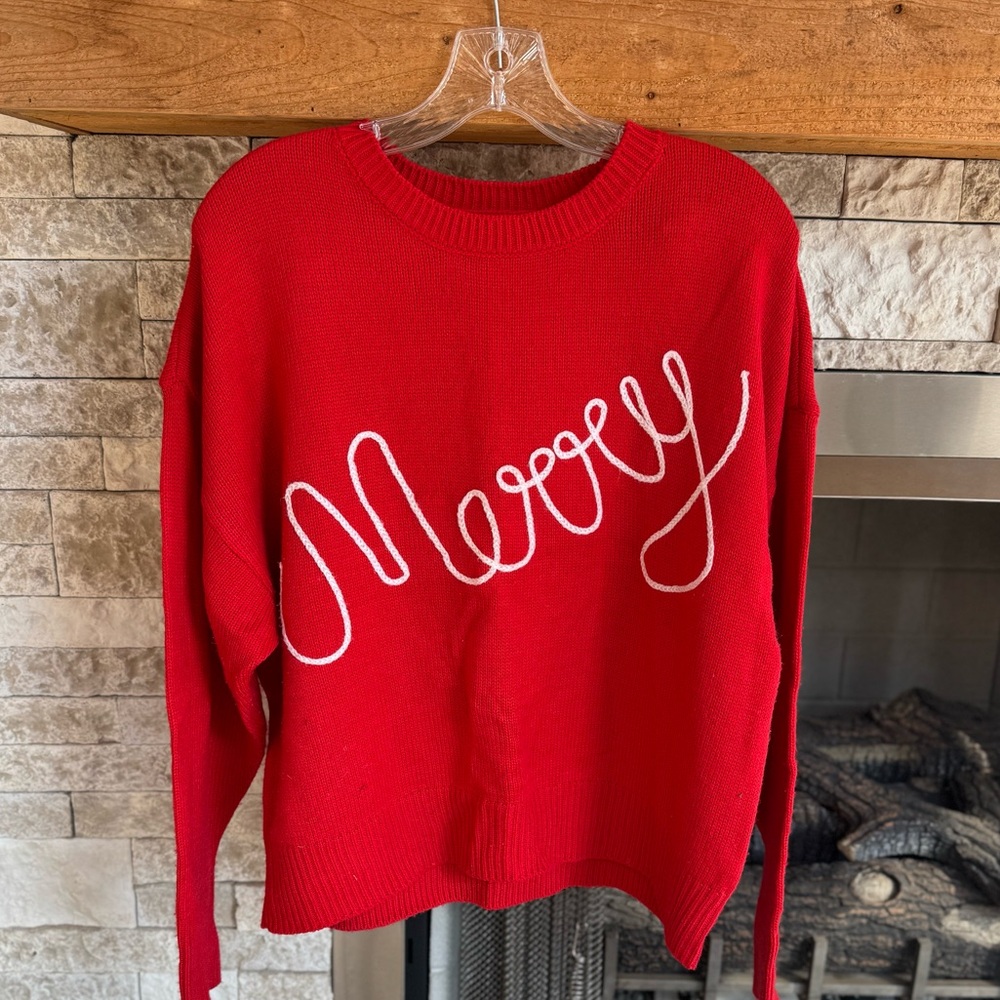 Joyland Red Merry Sweater, sz 1X